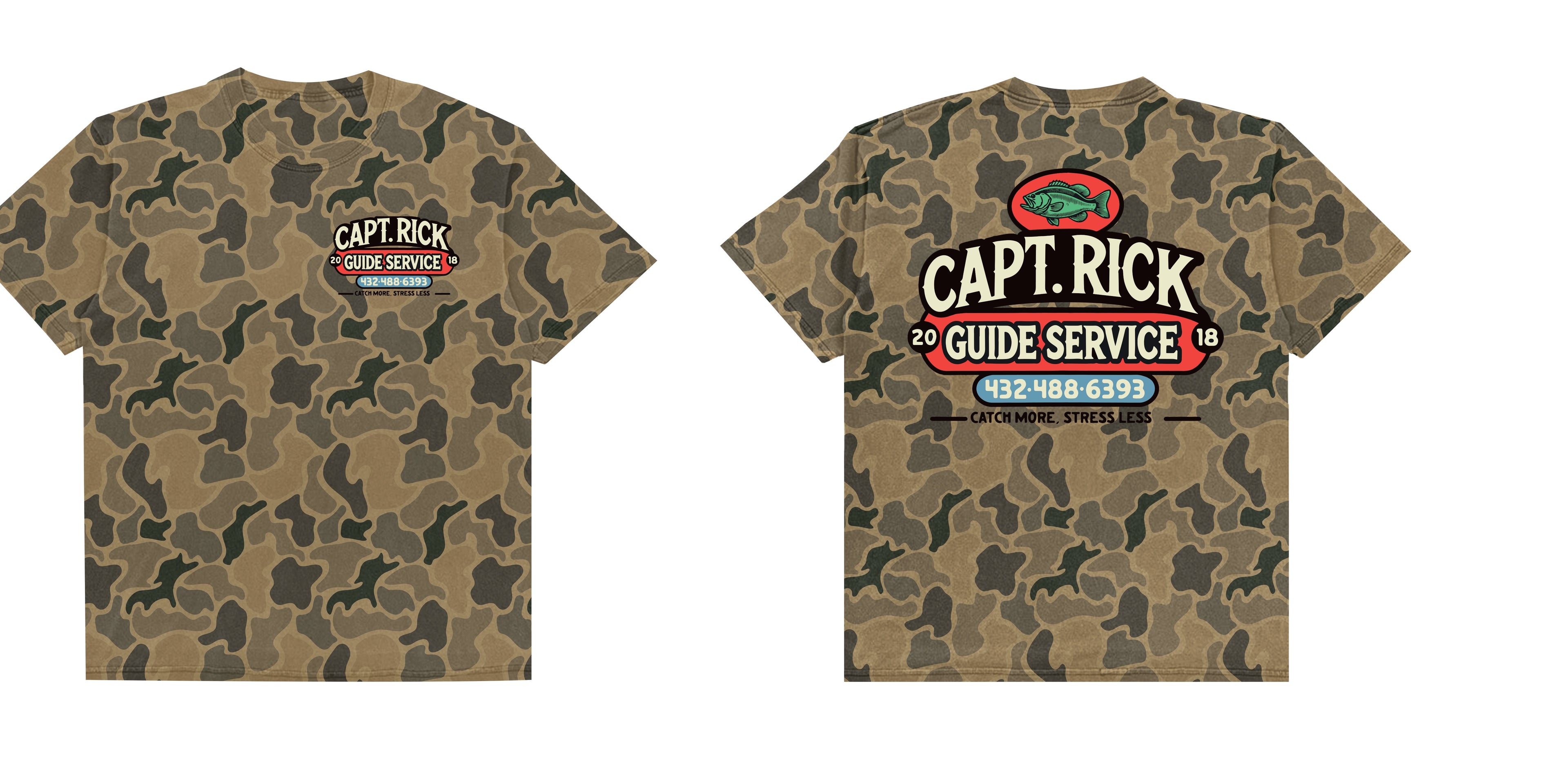 Capt. Rick Logo Short Sleeve Duck Camo