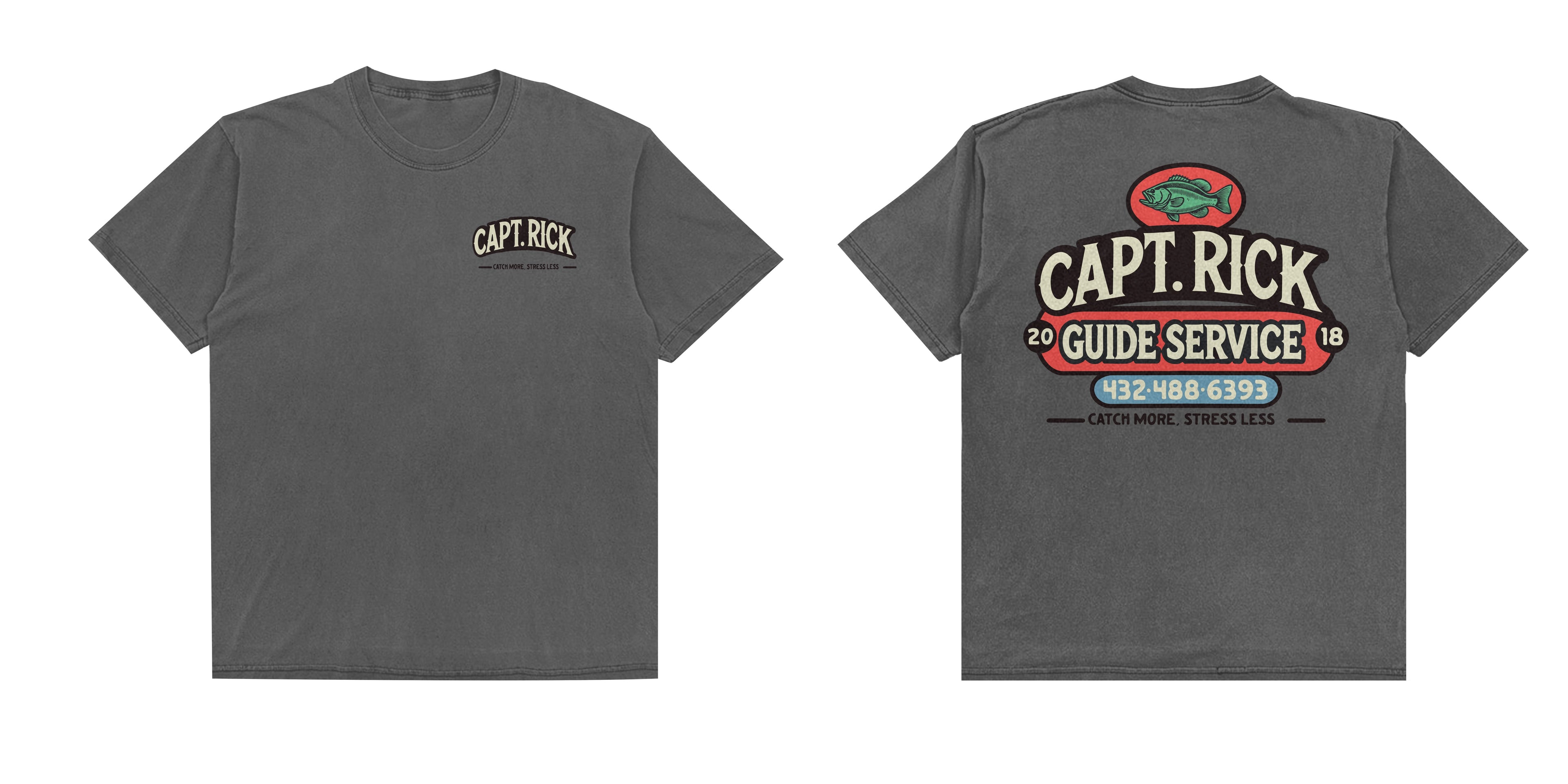 Capt. Rick Logo Short Sleeve Black