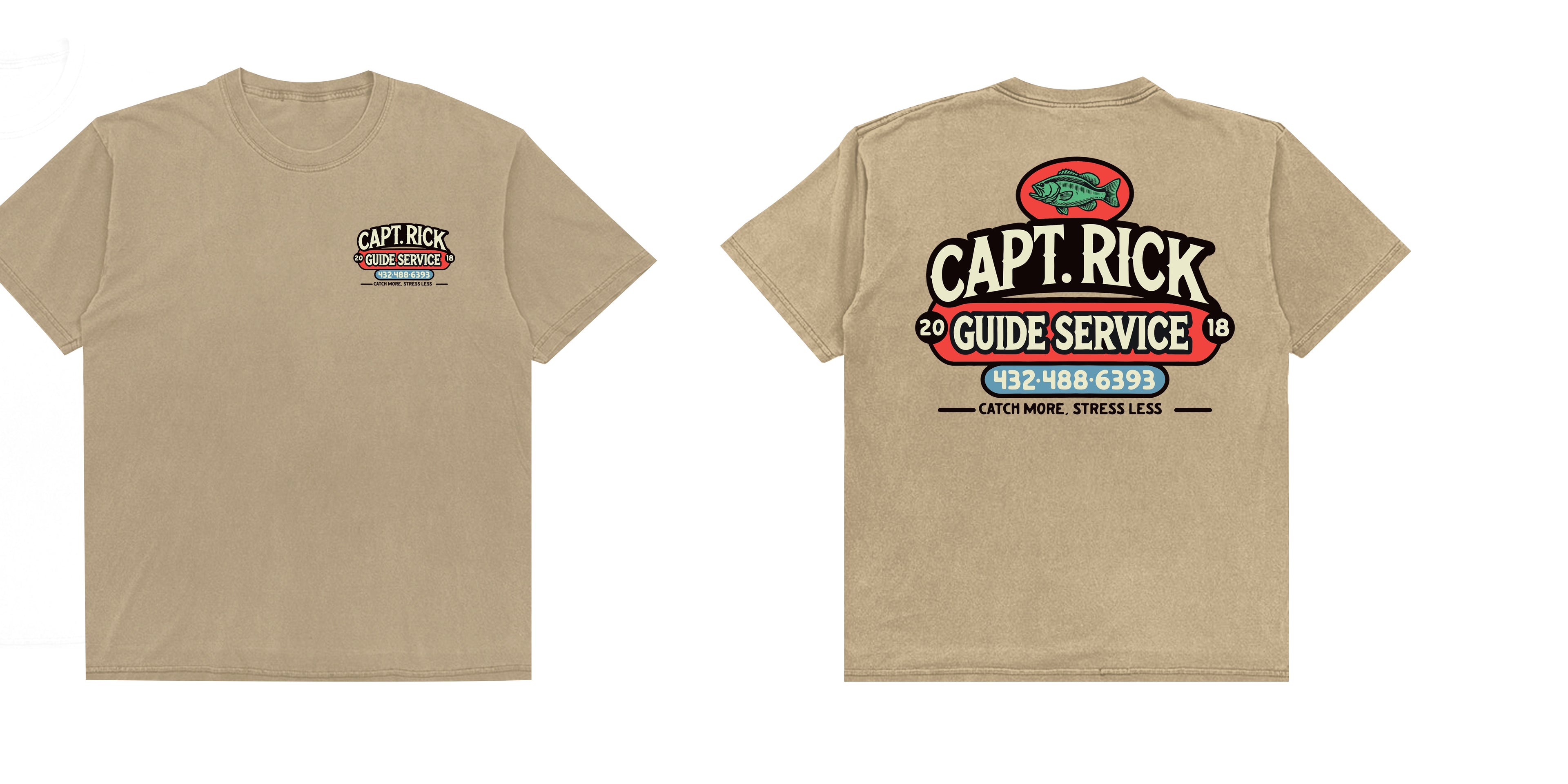 Capt. Rick Logo Short Sleeve Tan