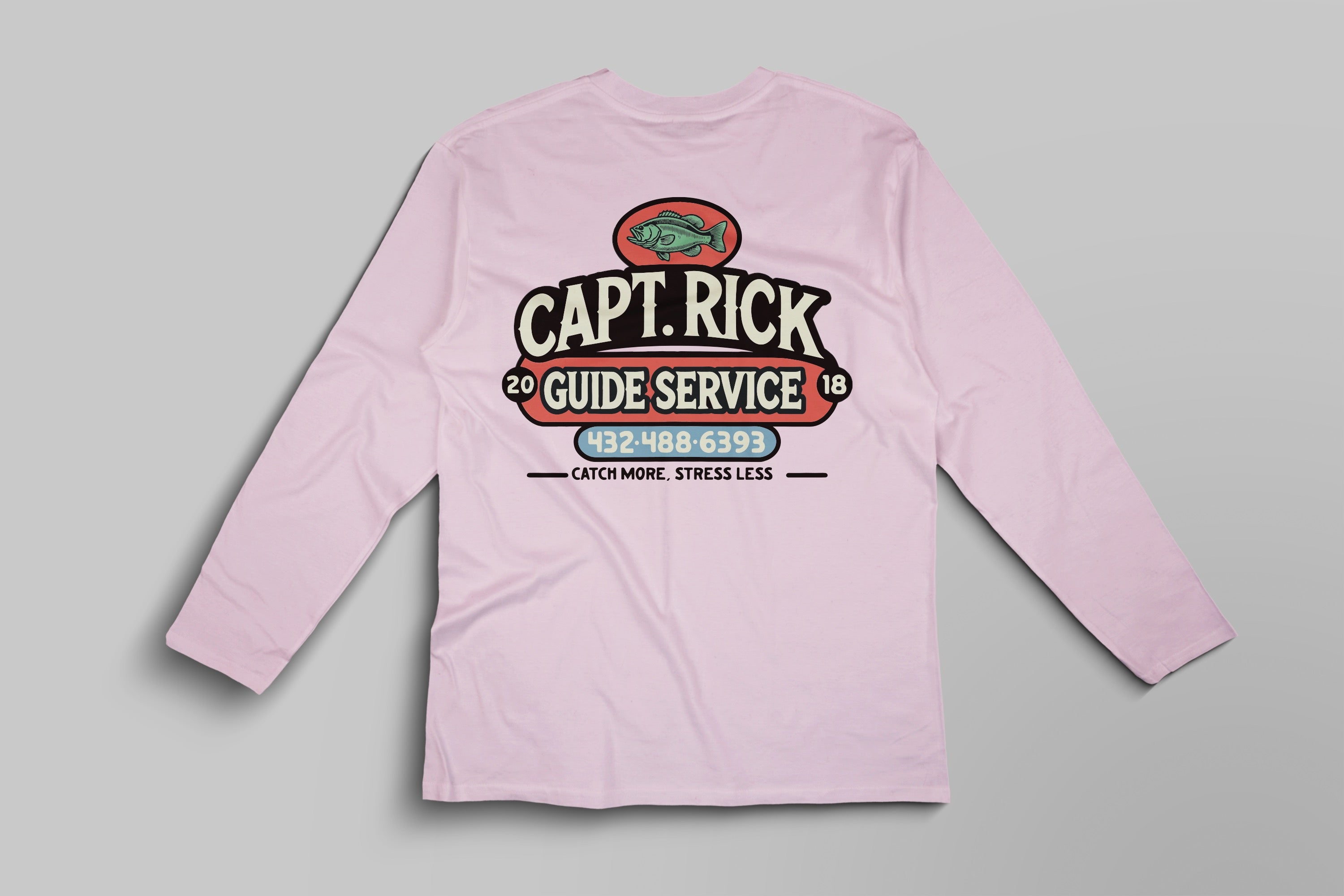 Capt. Rick Logo Long Sleeve Pink