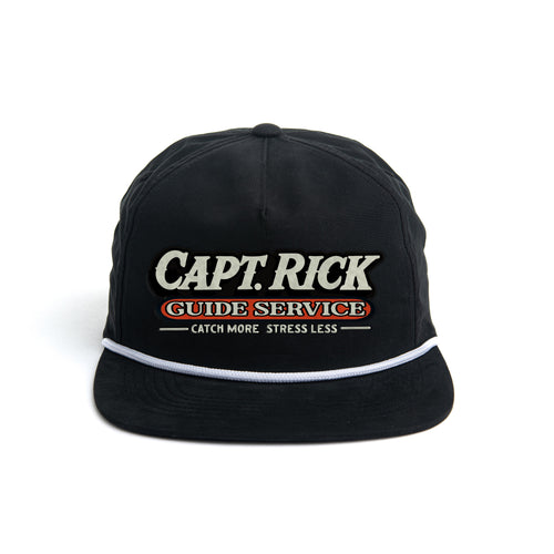 Capt. Rick Rope Hat Black – Rick Harris Fishing